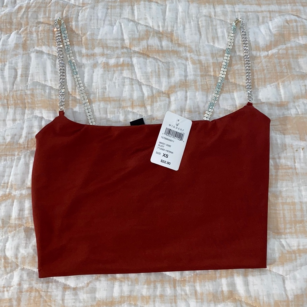 Rhinestone crop top